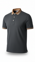 Sandstone-accented premium men's polo