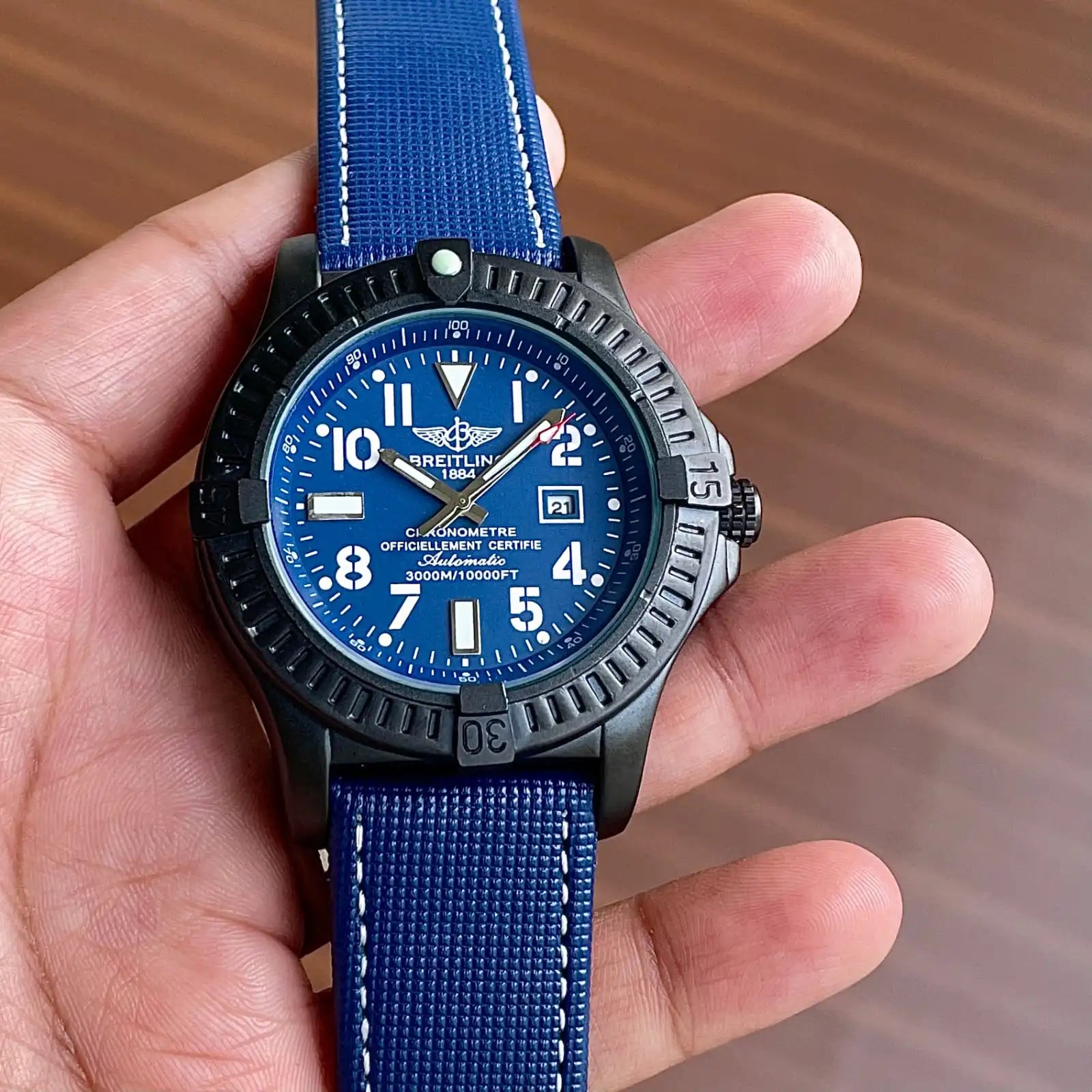 Breitling charcoal black wrist watch for men
