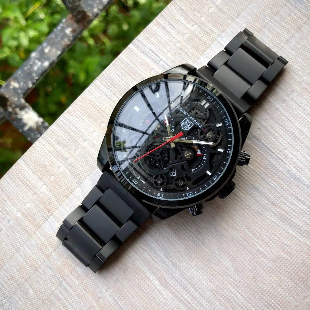 Imported premium Carrera calibre 17 leather strap wrist watch