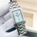 Imported premium geneve brown leather strap wrist watch