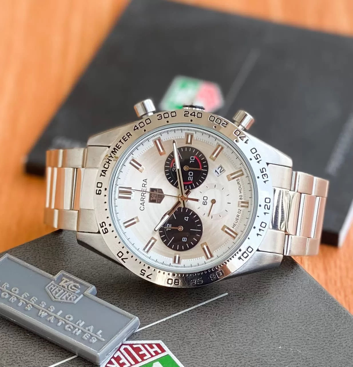 Imported premium Premium brown leather strap watch for men