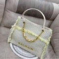 Balmain Jacquard Tote BAG High Quality - grey
