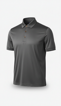 Graphite silk-blend tailored polo
